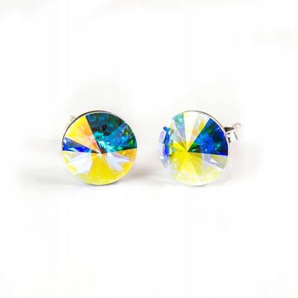 Gemsilver Srebrne Kolczyki 925 z kr. Swarovski Rivoli 6 Cabf