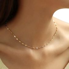 Naszyjnik Złoty Łańcuszek 45 cm Brillance Stal Chirurgiczna