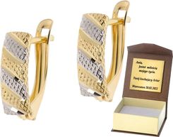 Intergold Złote kolczyki bez kamieni Próby 585 gr. 1.17