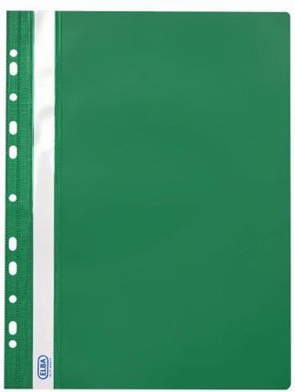 Skoroszyt plastikowy oczkowy A4 twardy zielony ELBA 67403