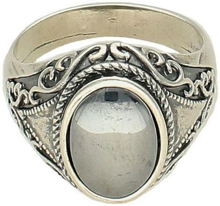 Diament Srebrny pierścionek damski 925 sygnet z ozdobnym kamieniem