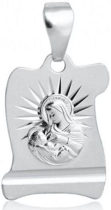 Diament Srebrny medalik Matka Boska Karmiąca