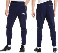 Zdjęcie Spodnie Dresowe Męskie Puma Bawełniane Dresy Kieszenie Na Zamki Granat XXL - Olsztyn