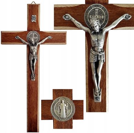 Drewniany Krzyż Benedyktyński Benedykta 20,5 cm C