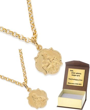Intergold Złoty medalik z wizerunkiem Matka Boska. Próba 585. gr. 0.9