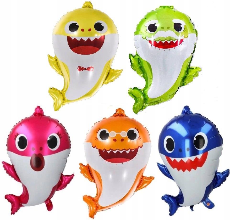 Zestaw Balony Foliowe Baby Shark Rekin 5szt. 1631974821 - Ceny i opinie ...