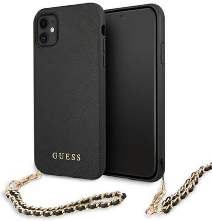 Guess Saffiano Chain Etui Iphone 11 Czarny