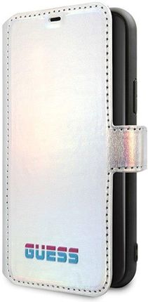 Guess Iridescent Booktype Etui Iphone 11 Pro Silver