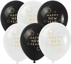 Zdjęcie Arpex Balony Ze Złotym Nadrukiem Happy New Year 6szt. 1635236868 - Pniewy