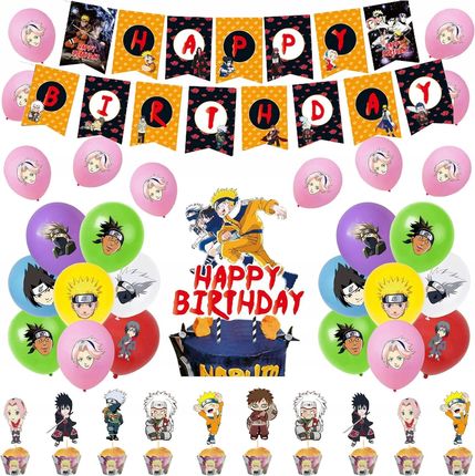 Dekoracje Urodzinowe Anime Naruto Baner Balony Topper 1640389439