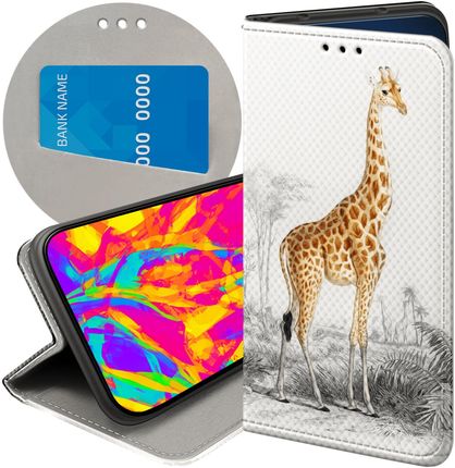Hello Case Etui Z Klapką Do Samsung Galaxy A8 2018 Żyrafa Śmieszne Sawanna