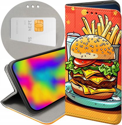 Hello Case Etui Z Klapką Do Xiaomi Redmi 8 Hamburger Burgery Fast Food Jedzenie