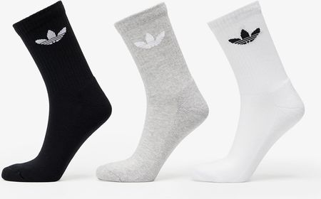 adidas Trefoil Cushion Crew Sock 6-Pack Black/ White/ Medium Grey Heather