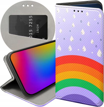 Hello Case Etui Z Klapką Do Samsung Galaxy S21 Tęcza Rainbow Futerał Pokrowiec