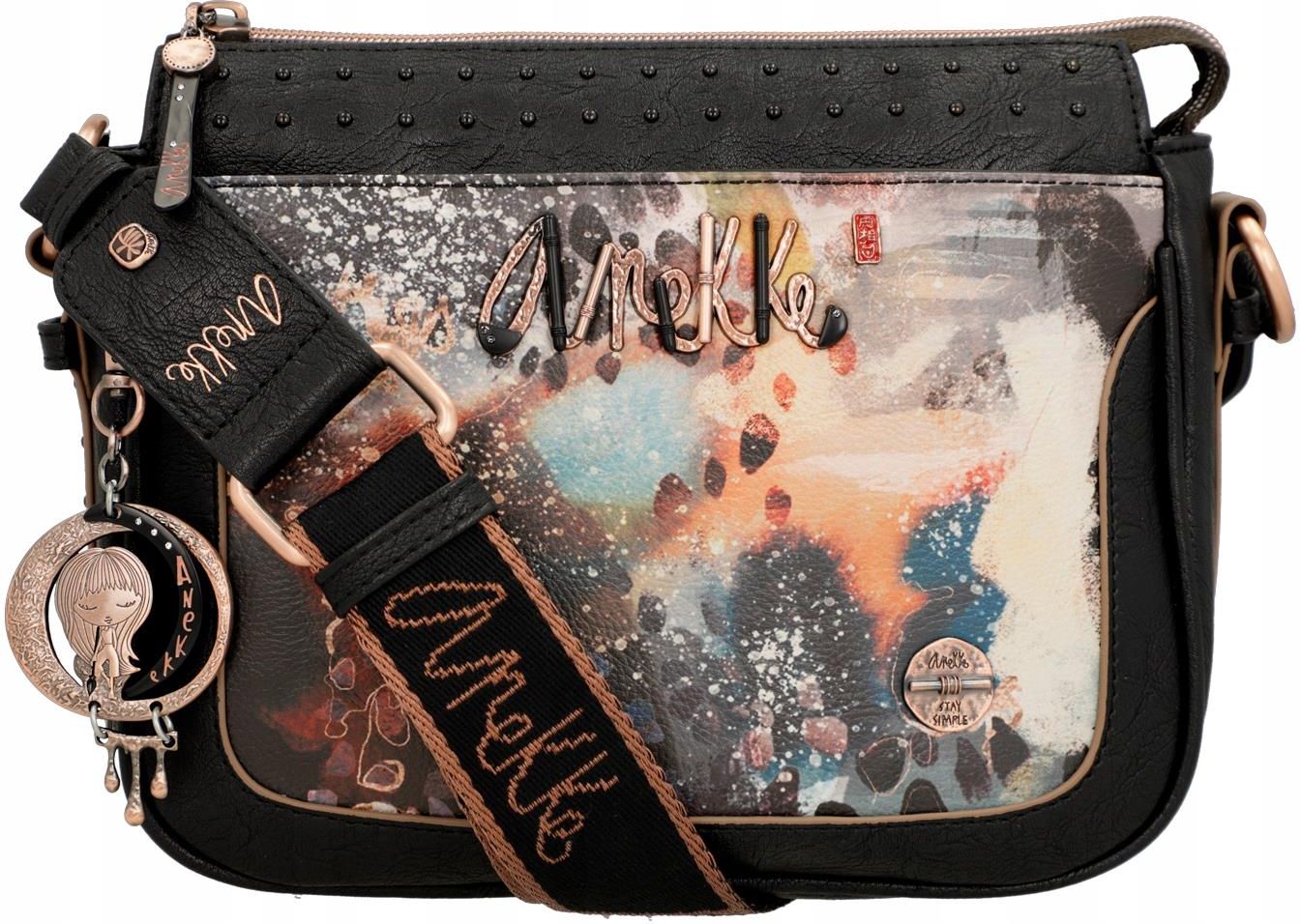 なお Stylowa czarna Torebka Anekke 37741-009 29413 | Sklep Obuwie