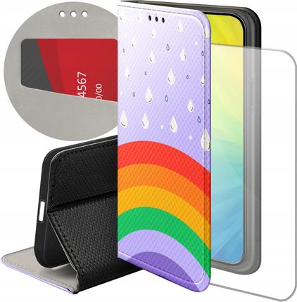 Hello Case Etui Z Klapką Do Iphone 15 Pro Tęcza Rainbow Futerał Pokrowiec