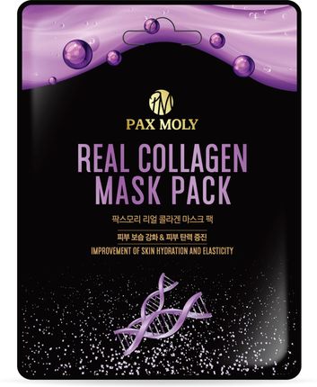 Pax Moly Real Collagen Zestaw: Odżywcza Maseczka W Płachcie 10X25ml