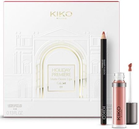 Kiko Milano Holiday Première Matte Desire Lips Gift Set Zestaw Do Makijażu Ust 02 Acclaimed Rose