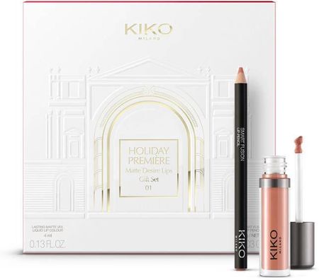 Kiko Milano Holiday Première Matte Desire Lips Gift Set Zestaw Do Makijażu Ust 01 Beige Allure