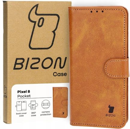 Bizon Etui Case Pocket Do Google Pixel 8 Brązowe