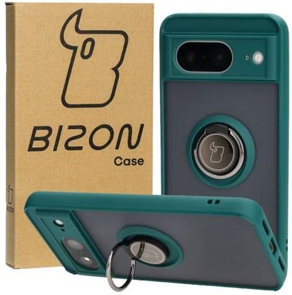 Bizon Etui Case Hybrid Ring Do Google Pixel 8 Ciemnozielone