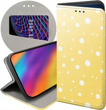 Hello Case Etui Z Klapką Do Alcatel 3L 2019 Kropki Grochy Bokeh Dots Futerał