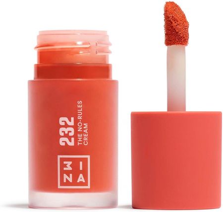 3Ina The No-Rules Cream Wielofunkcyjny Kosmetyk Do Makijażu Oczu Ust I Twarzy Odcień 232 Bright Coral Red 8ml
