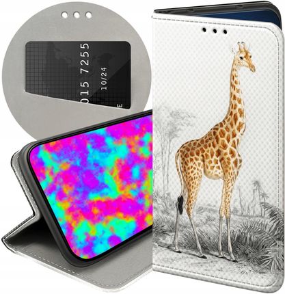 Hello Case Etui Z Klapką Do Xiaomi Mi A2 6X Żyrafa Śmieszne Sawanna Futerał