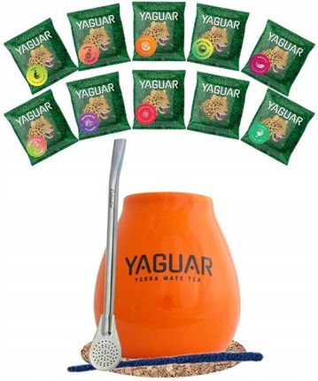 Zestaw Yerba Mate Yaguar 500g Tykwa Bombilla 10x50