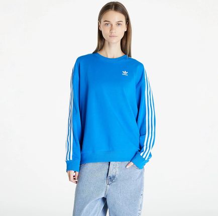 adidas 3 Stripes Oversized Crew Sweatshirt Blue Bird