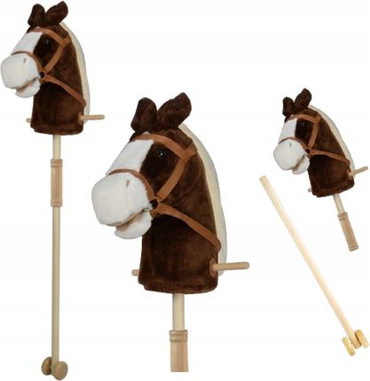 Madej Koń Z Dźwiękiem Brązowy Hobby Horse Kremową Grzywą Ramię Kółkami