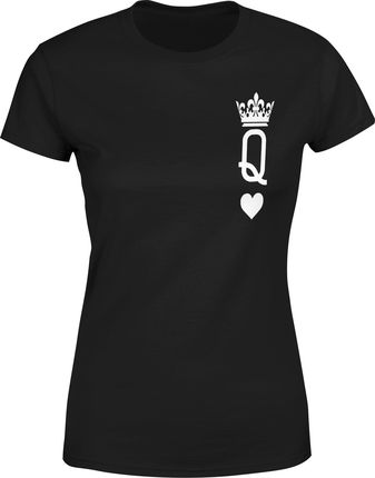 Damska Koszulka Queen Król Karta Bawełniana R. L