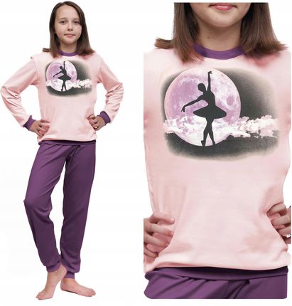 Piżama Młodzieżowa Dla Dziewczyny Dziewczęca Nastolatki Bawełniana 152