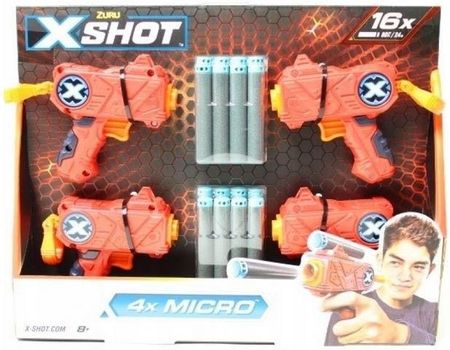 Zuru X-Shot Zestaw Wyrzutni Excel Micro 4-Pak 16 Strzałek
