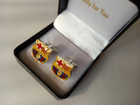 Spinki do mankietów koszuli FCBarcelona dla kibica