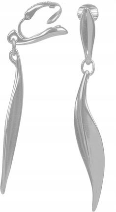Colibra Długie klipsy srebrne stylowe wiszące ponadczasowe