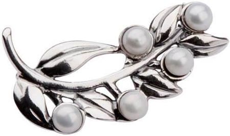 Polcarat Design Broszka srebro perły B 101