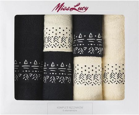 Komplet 6 ręczników India Miss Lucy