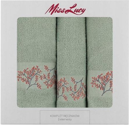 Komplet 3 ręczników Japon Green Miss Lucy
