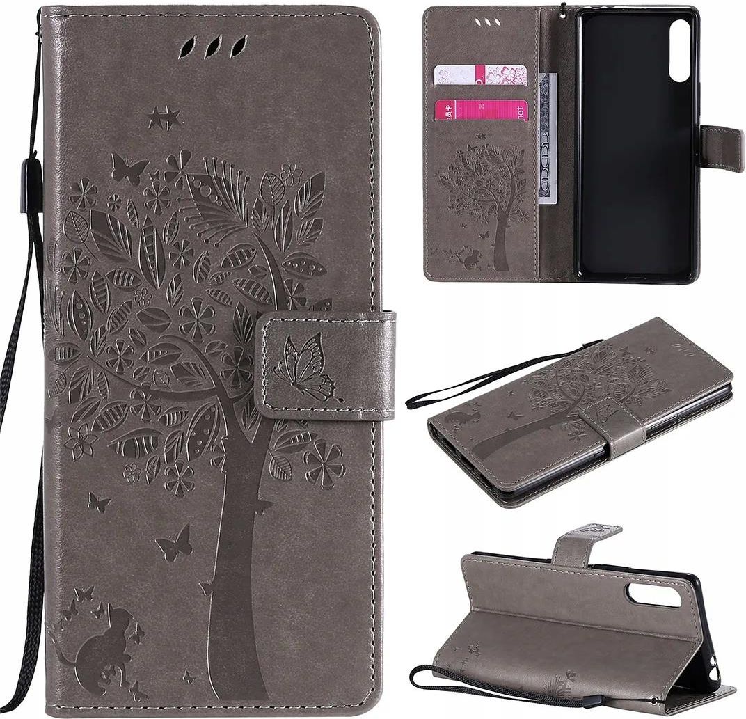 SaturCASE Portafoglio Magnetico In Pelle PU Per Sony Xperia L4 – Marrone