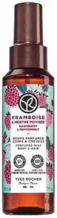 Yves Rocher Bain De Nature Perfumowany Spray Do Ciała I Włosów Raspberry & Peppermint 100 ml