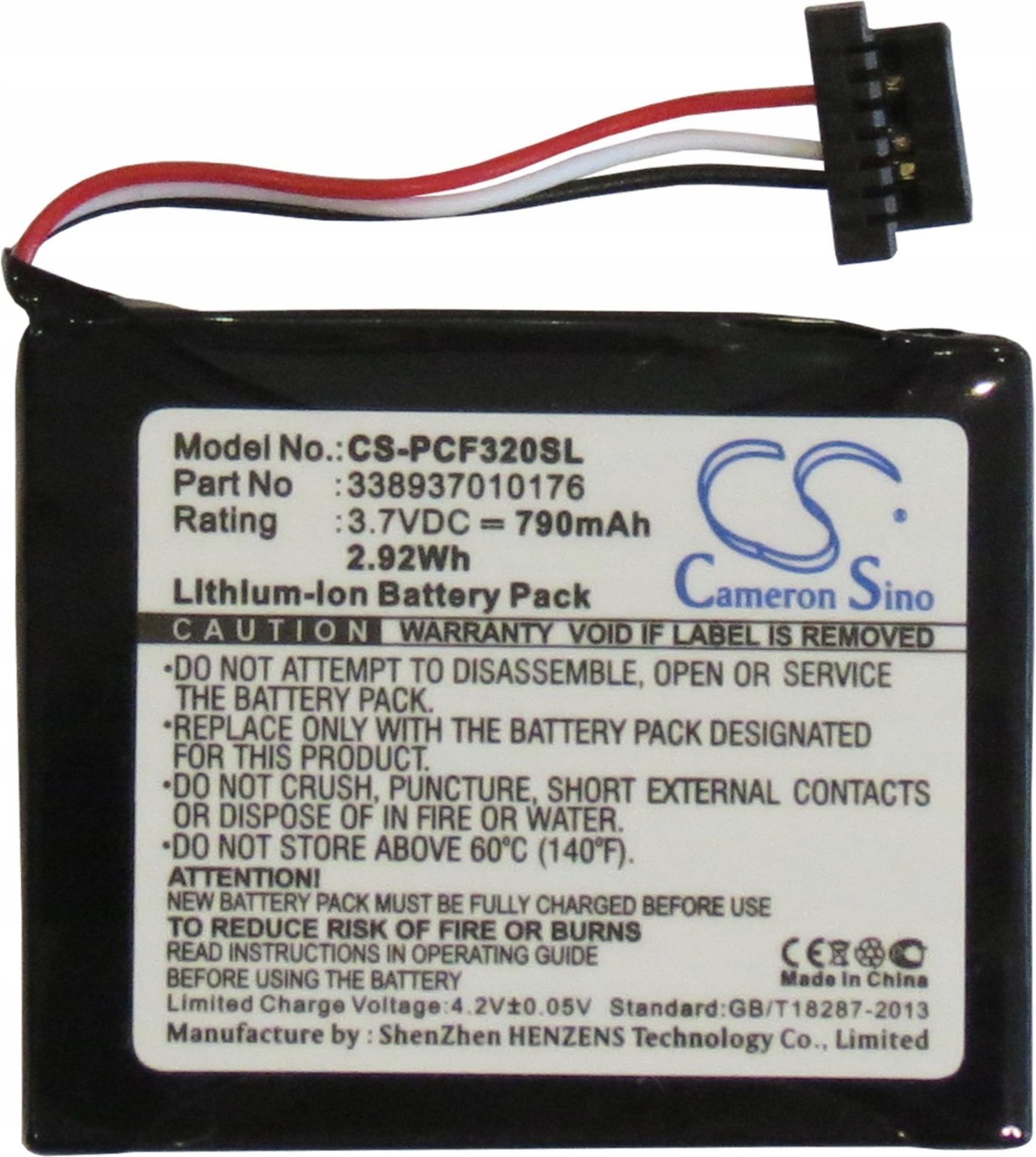 TECHTEK Batteria 790mAh compatibile con [Pioneer] AVIC-F AVIC-U, AVIC-F220, AVIC-F310BT, AVIC-F320BT, AVIC-F3210BT, AVIC-U220 sostituisce 338937010176