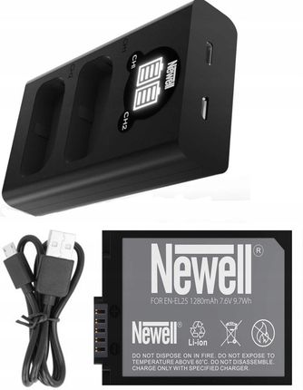 Newell Ładowarka Usb Lcd Akumulator Do Nikon En-El25
