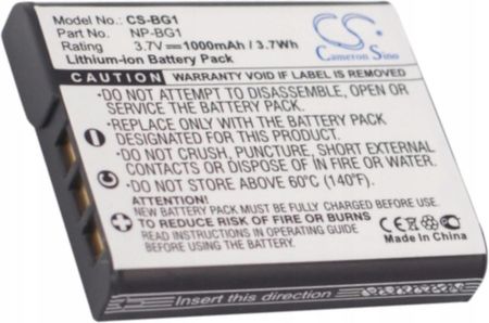 Cameron Sino Bateria Cs-Bg1 Do Sony Np-Bg1 Fg1 Dsc-H3 H50 H90 Hx5 Hx10 Hx30 N1 T20 T100
