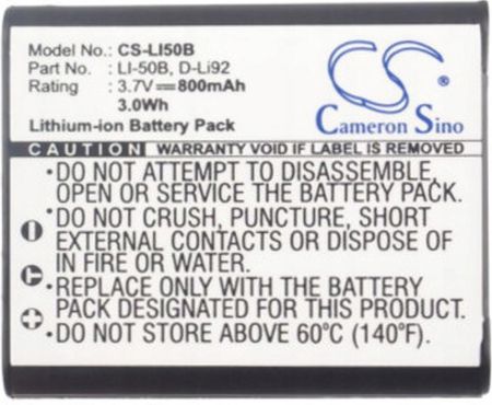 Cameron Sino Bateria Cs-Li50B Do Olympus Li-50B Stylus 1030 9010 D-750 Dz-100 Sh-21 25Mr