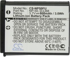 Cameron Sino Bateria Cs-Np50Fu Do Fuji Np-50 F50 F80 F305 F200 F770 F850 F1000 X10 Xp170