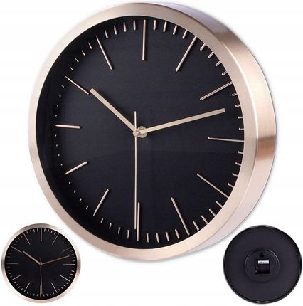 Vilde Zegar Ścienny Aluminiowy Złoty Czarny 30Cm (O569657C)