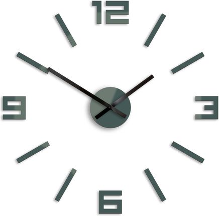 Modern Clock Zegar Ścienny Arabic Szary 3D Duży 50Cm