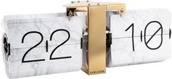 Karlsson Flip Clock No Case Marble White Gold Stand (Ka5956Wh)