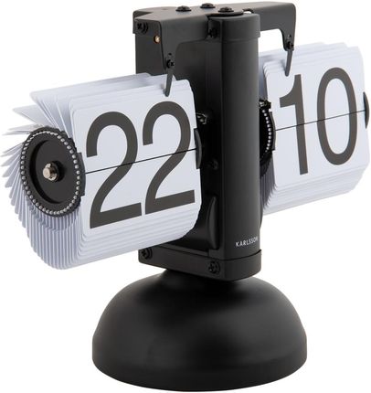 Karlsson Table Clock Small Flip Black With White Flips (Ka5955Bk)
